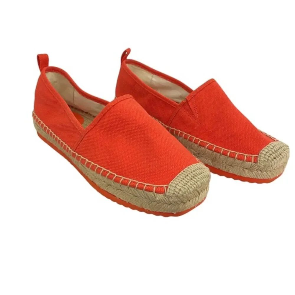 Michael Kors Lenny Linen Canvas Slip-On Espadrille Size 6.5